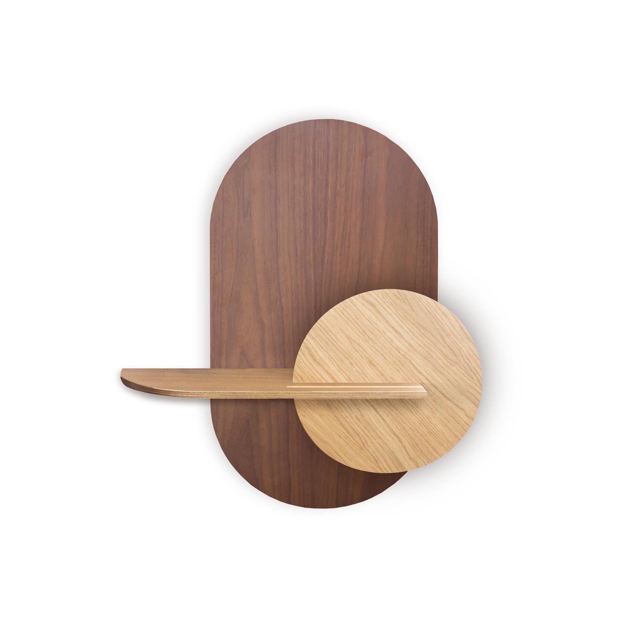 Alba Wandregal DUO · Walnuss oval