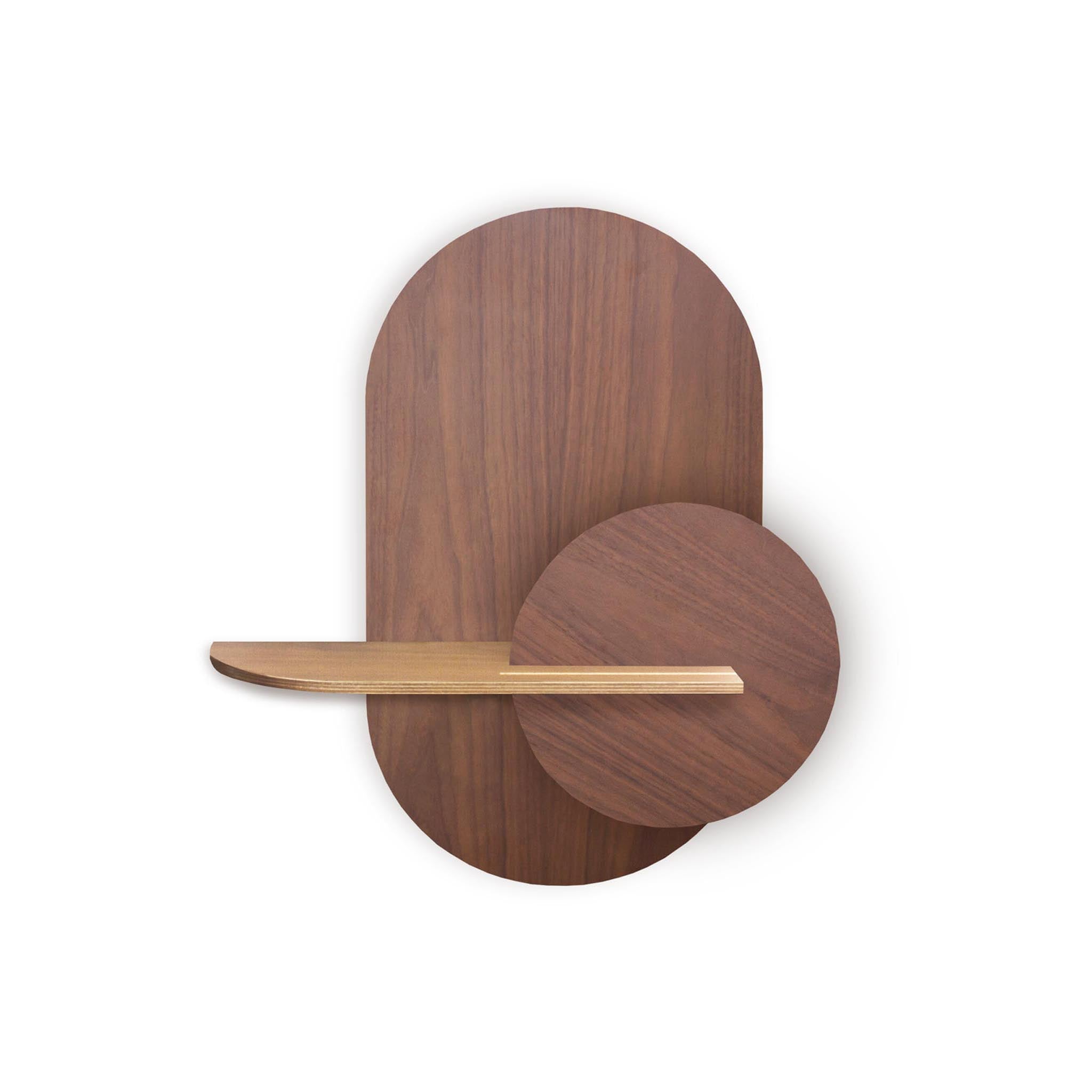 Alba Wandregal DUO · Walnuss oval