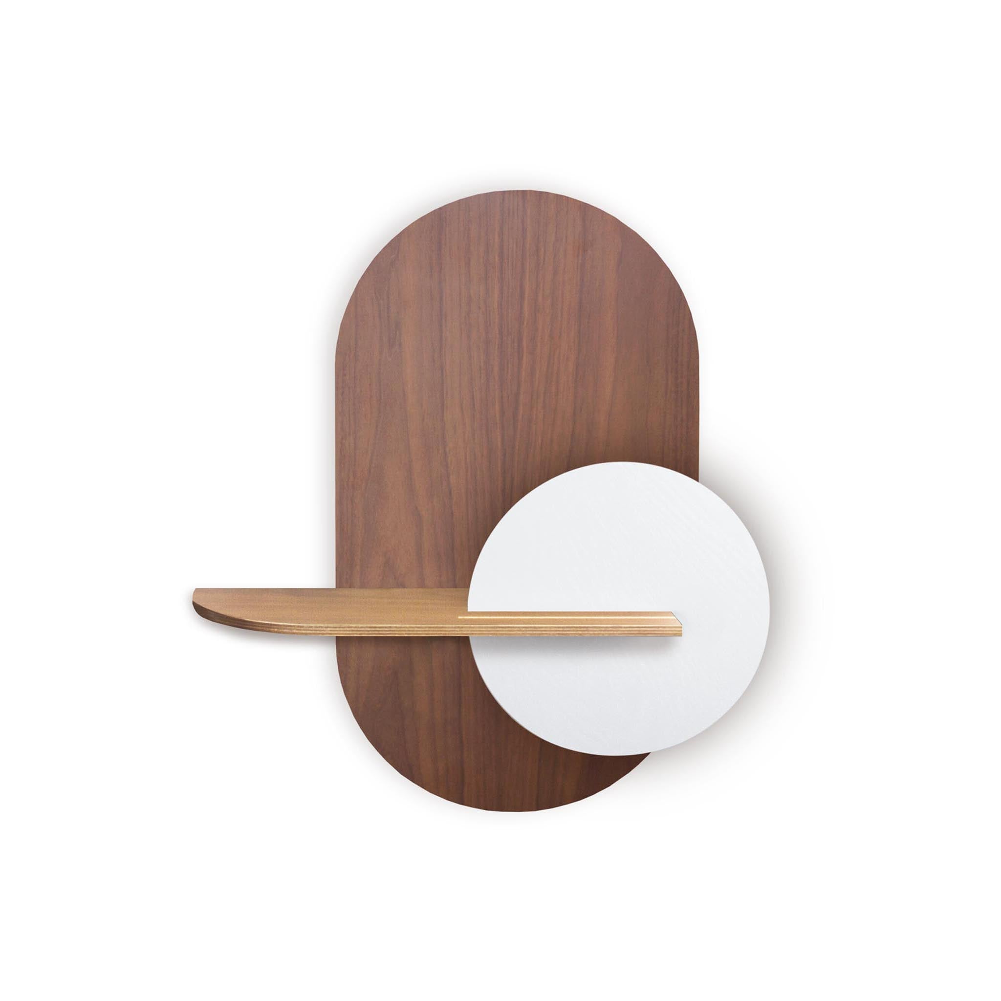 Alba Wandregal DUO · Walnuss oval