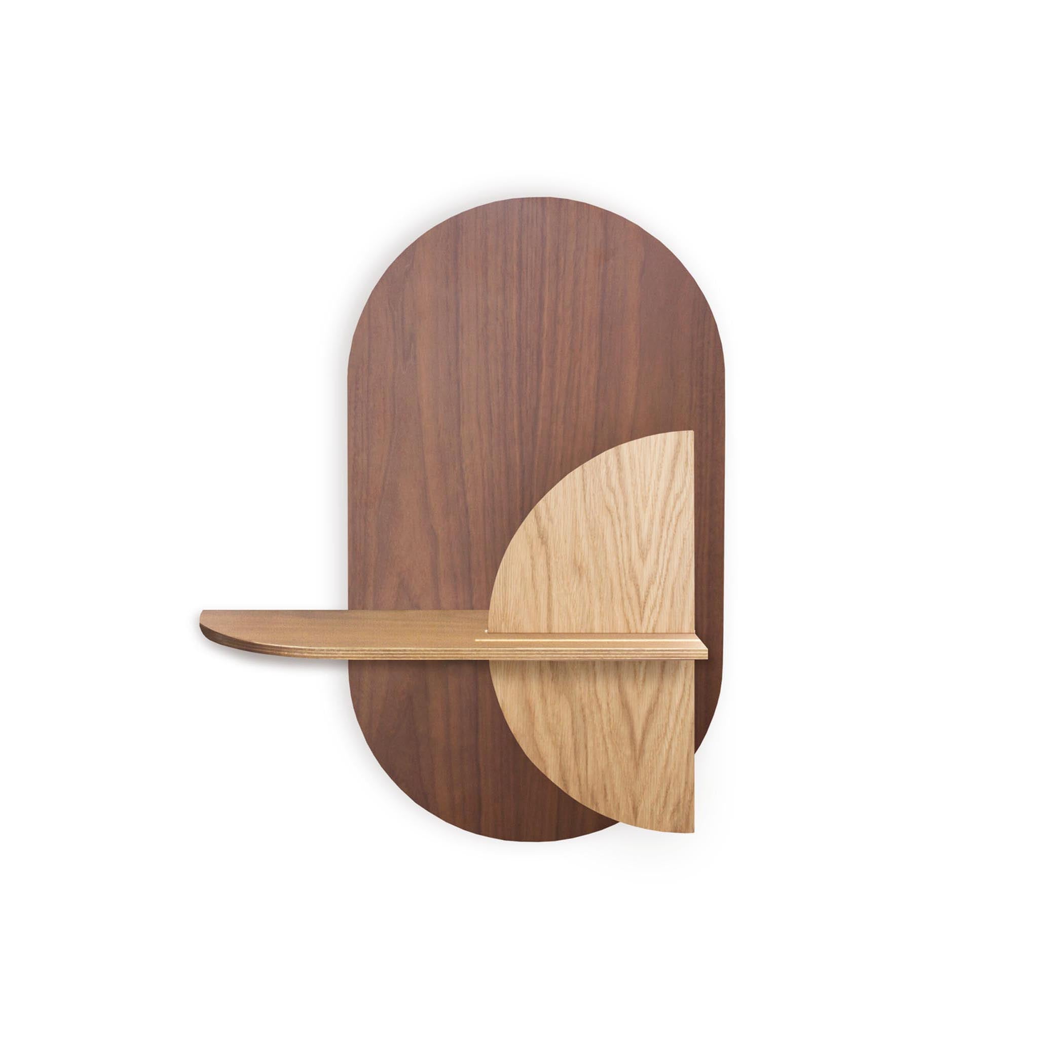 Alba Wandregal DUO · Walnuss oval
