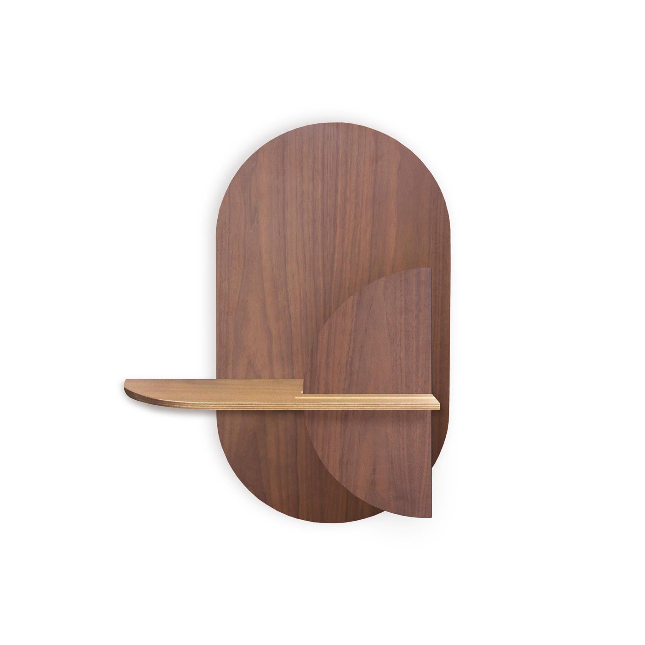 Alba Wandregal DUO · Walnuss oval