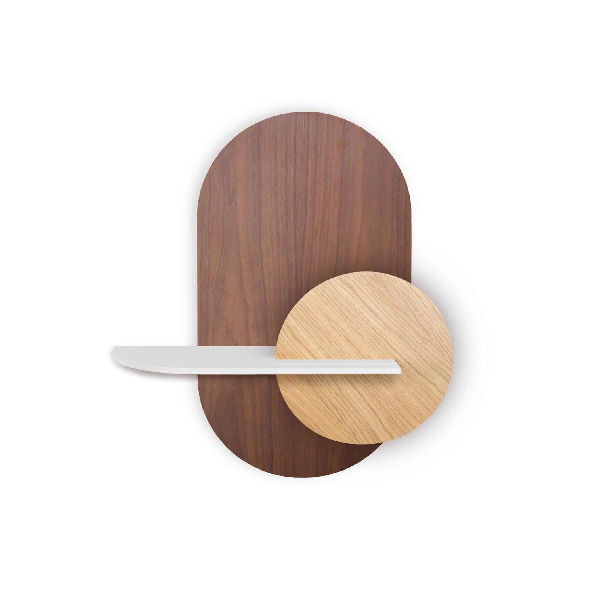 Alba Wandregal DUO · Walnuss oval