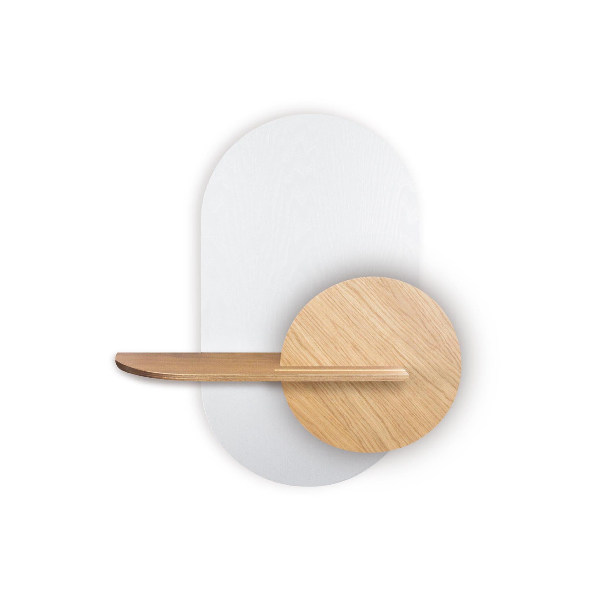 Étagère murale Alba DUO · Ovale blanc