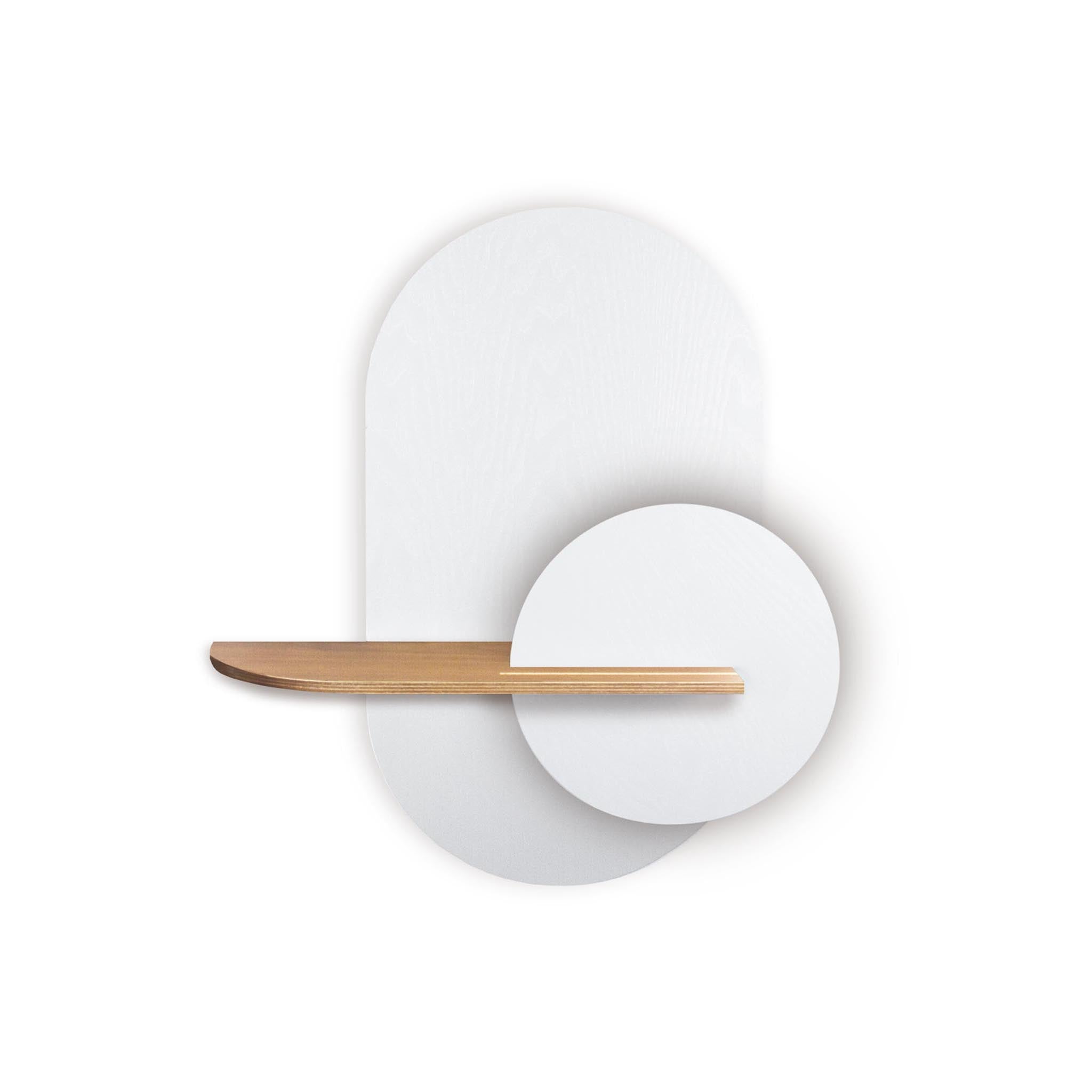 Étagère murale Alba DUO · Ovale blanc